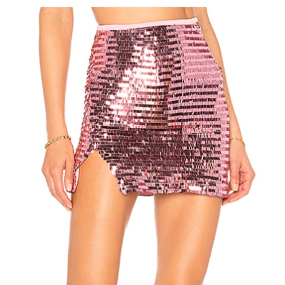 h:ours Dresses & Skirts - New h:ours Pink Metallic Sequin Skirt